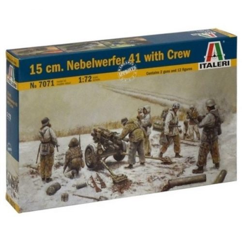 Italeri: Nebelwerfer rakétavető makett katonákkal, 1:72 7071s