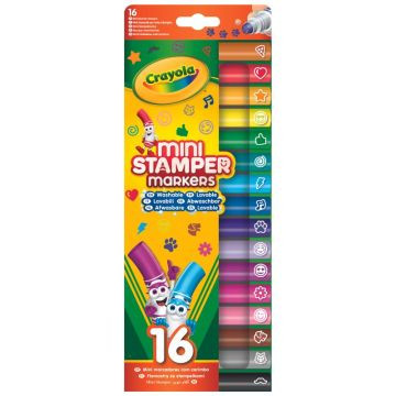 Crayola: Mini mintázó filctoll készlet - 16 db