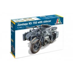   Italeri Zündapp KS 750 with sidecar 1:9 makett harcjármű (7406s)