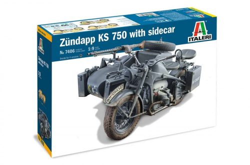 Italeri Zündapp KS 750 with sidecar 1:9 makett harcjármű (7406s)