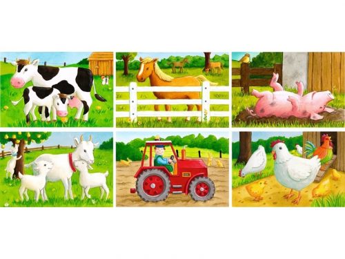 Ravensburger Farm állatok kockapuzzle 3x2 db-os (74631)