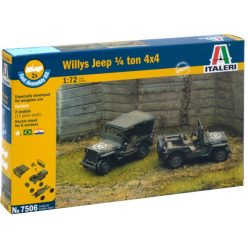   Italeri: Willys Jeep 1/4 Ton 4 katonai jármű makettek, 1: 72 (7506S)