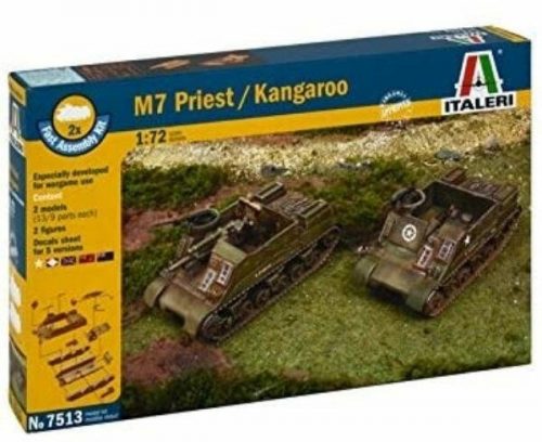 Italeri: M7 Priest és Kangaroo katonai jármű makett, 1: 72 (7513s)