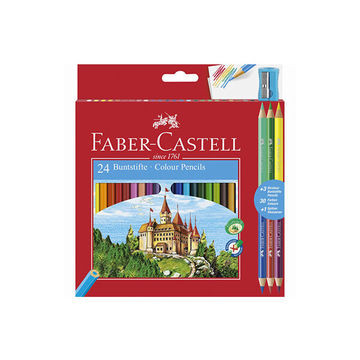 Faber-Castell: Kétoldalú színes ceruza készlet, 24 + 3 db