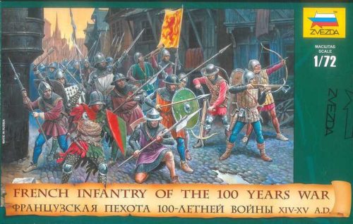 Zvezda French Infantry  Of The 100 Years War 1:72 (8053)