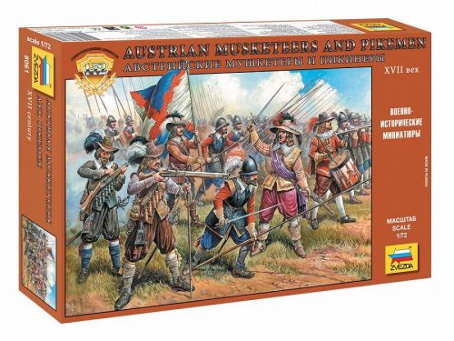 Zvezda Austrian Musketeers and Pikemen XVII. Century 1/72