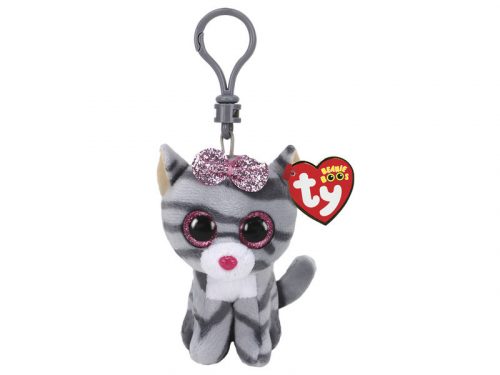 TY: Beanie Boos Clip KIKI szürke macska 8,5cm