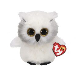 TY: Beanie Boos AUSTIN fehér bagoly 15cm