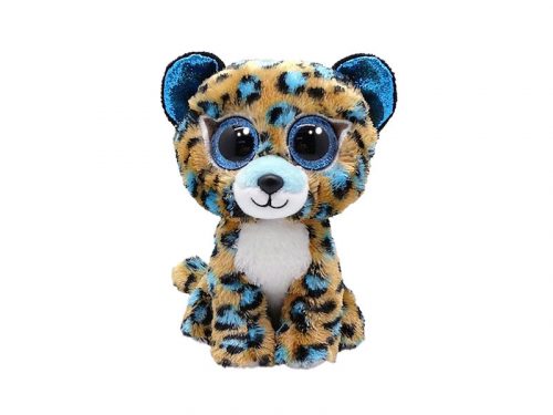 BOOS plüss figura COBALT, 15 cm - barna/kék leopárd