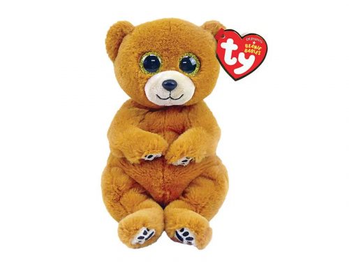 TY: Beanie Babies plüss figura DUNCAN, 15 cm - barna medve (3)