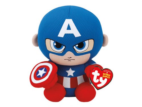 Beanie Babies plüss figura Marvel CAPTAIN AMERICA, 15 cm