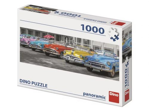 Dino Puzzle 1000 db panoráma - autótalálkozó