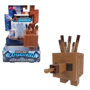 Minecraft Legends: Mozgatható figura, 8 cm - Fagólem