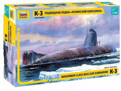 Zvezda K-3November Class Nuclear Sm 1:350 makett hajó (9035)