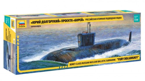 Zvezda Nuclear Submarine Yuri Dolgorukij 1:350 makett tengeralattjáró (9061)