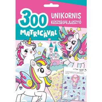 Unikornis készségfejlesztő - 300 db matricával