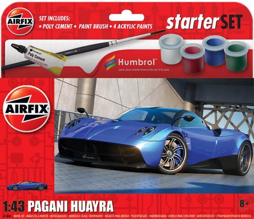 Airfix Pagani Huayra 1:43 makett készlet festékkel és kiegészítőkkel (A55008)