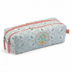   DJECO Tolltartó két rekesszel - Madárka - Romantic pencil case - Djeco (DD00310)