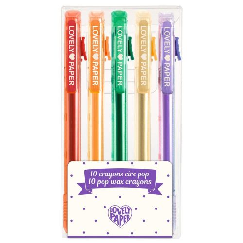 Djeco Viaszkréta-toll készlet 5 menő színben - 5 pop wax crayons