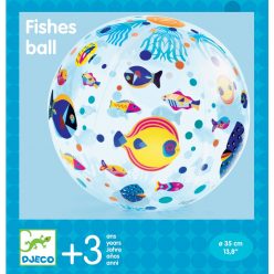   Djeco Felfújható labda, Ø 35 cm - Halacskák - Fishes ball