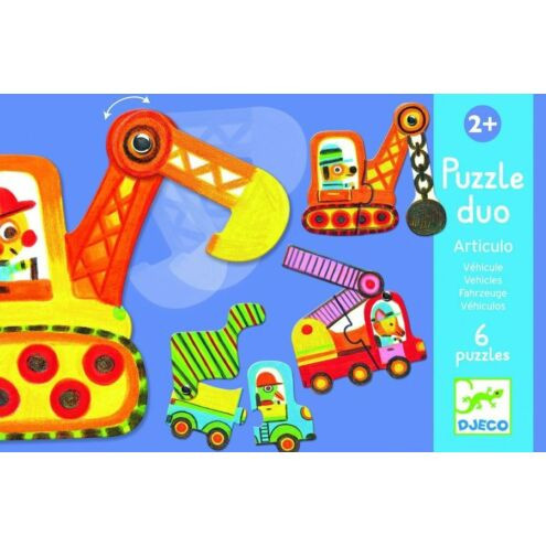 Djeco Párositó puzzle - Munkagépek - Articulo vehicles