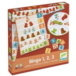   Djeco Fejlesztő játék - Bingó a számokkal - Eduludo Bingo 1, 2, 3 numbers