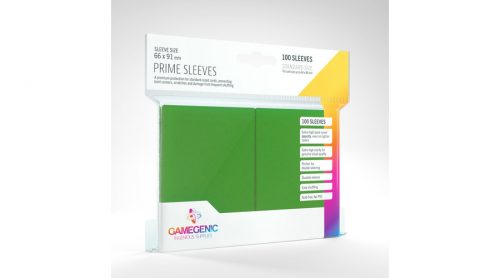 GameGenic Prime Sleeves, zöld - 66x91mm (100 db/csomag)