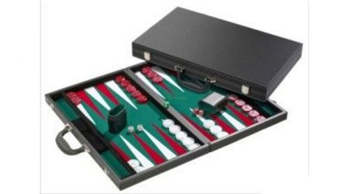 Backgammon, 46 cm-es, fekete műbőr koffer 605513