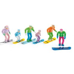 6 db Figura snowboarddal 1:32 JC54300