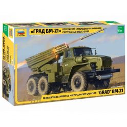   Zvezda BM-21 Grad Rocket Launcher 1:35 makett harcjármű (3655)