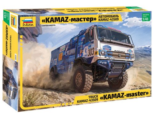 Zvezda KAMAZ Rallye truck 1:43 makett kamion (43005)