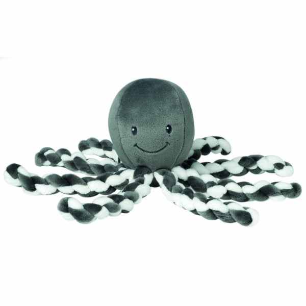 Nattou plüss játék 23cm Lapidou – Octopus - antracit