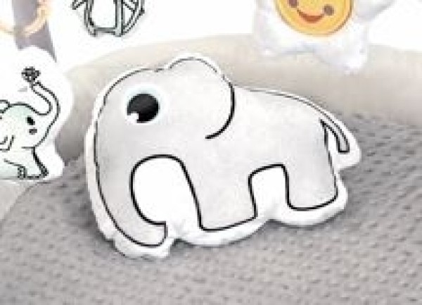 Kikka Boo Soft Touch játszószőnyeg – szürke elefánt