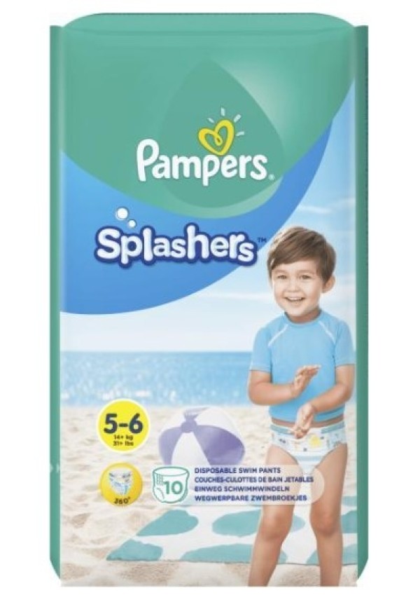 Pampers Splashers úszópelenka, méret: 5-6 (14 kg+), 10 db