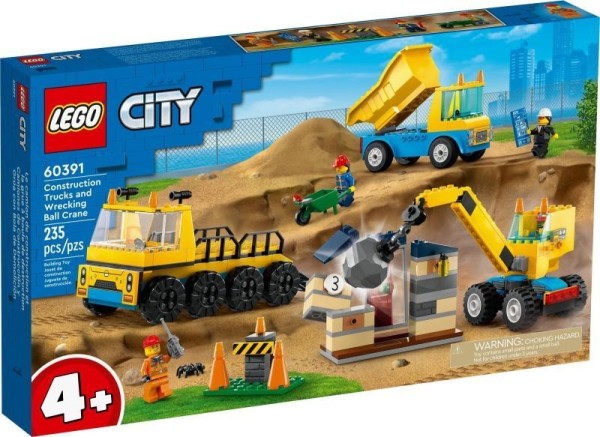 Lego City 60391 Építőipari teherautók és bontógolyós daru (60391)