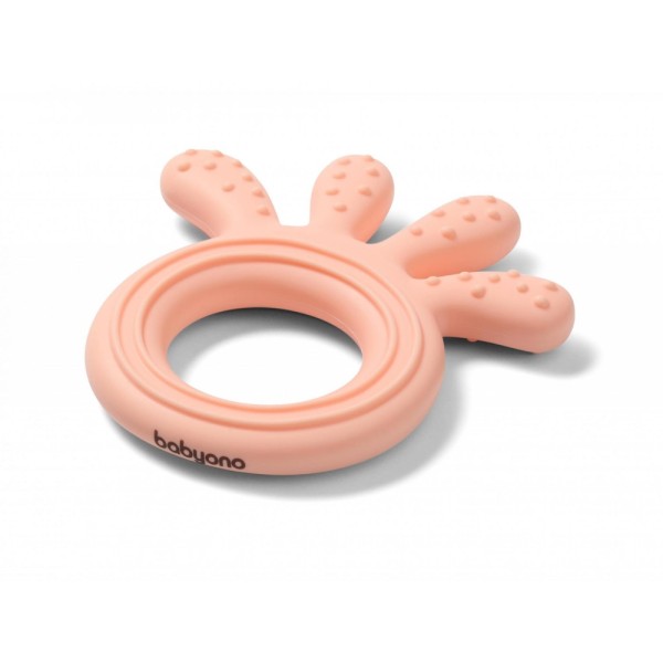 BabyOno rágóka - szilikon Octopus rózsaszín