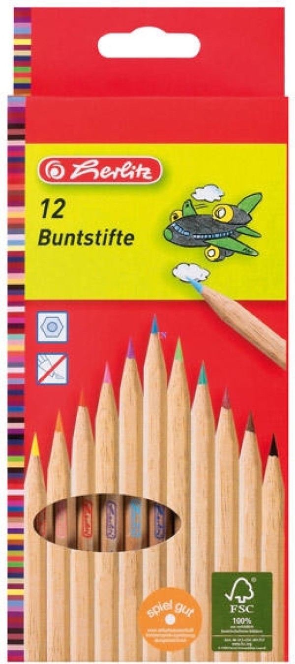 Herlitz Naturfa 12 db-os színes ceruza készlet (08660086)