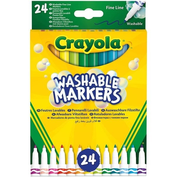  Crayola Lemosható vékonyhegyű filctoll készlet 24db (58-6571)