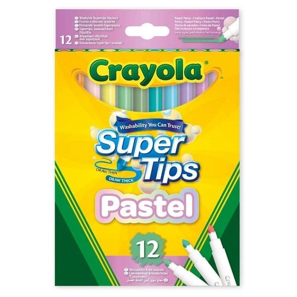 Crayola Super Tips pasztell filc 12db (58-7515)