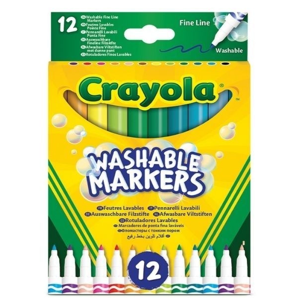  Crayola Vékony hegyű kimosható filctoll készlet 12db (58-6671)
