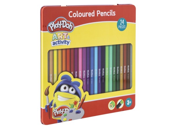 Grafix Play-Doh - 24 színes ceruza fémdobozban (160003)