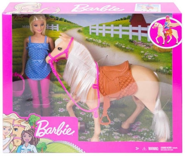 Mattel Lovas szett Barbie babával (FXH13)