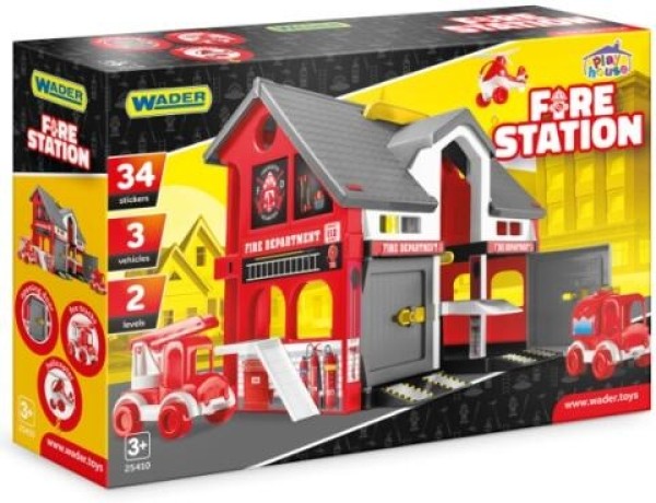 Wader Play House: Nagy tűzoltóság szett járművekkel - Wader (25410W)