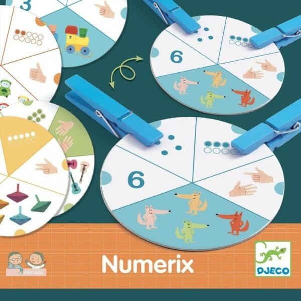 Djeco Számoljunk! Csipeszes fejlesztő játék - Numerix Djeco (DJ08349)