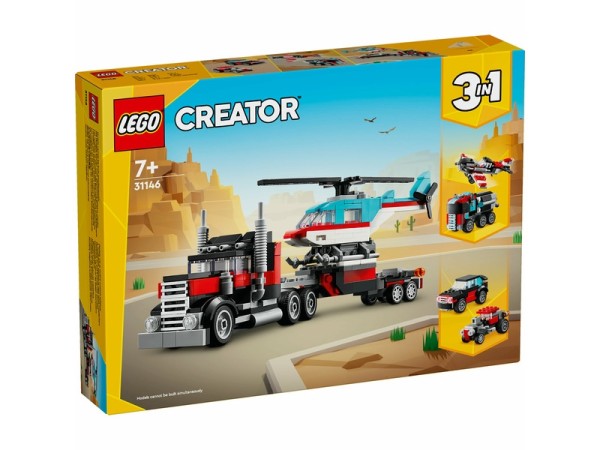 LEGO Creator 31146 Platós teherautó és helikopter
