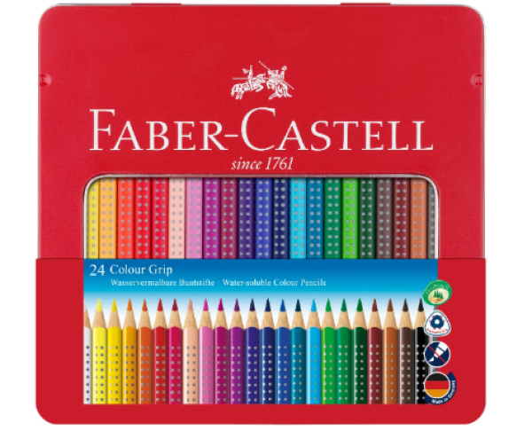 Faber-Castell Grip fémdobozos színes ceruza 24 db (112423)