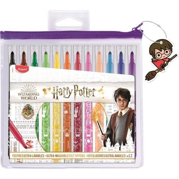 Harry Potter Kids mosható filctoll készlet, 12 különböző szín (IMAH845001)