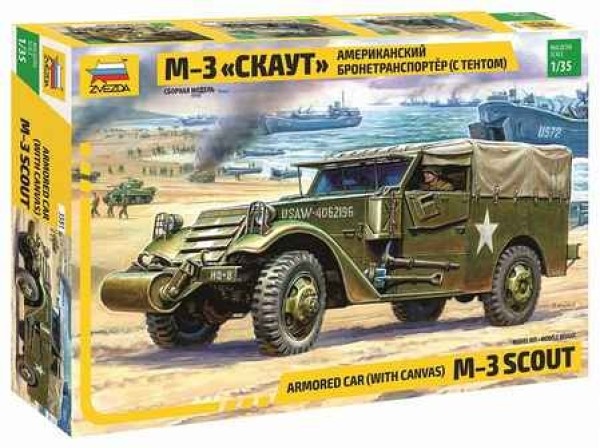 Zvezda - M3 Armored Scout Car with Canvas 3581