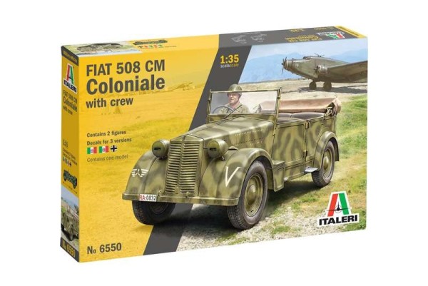 Italeri FIAT 508 CM Coloniale with crew 1:35 makett harcjármű (6550s)